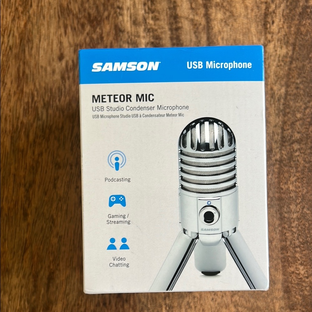 New Meteor Mic USB Studio Condenser Microphone - Silver